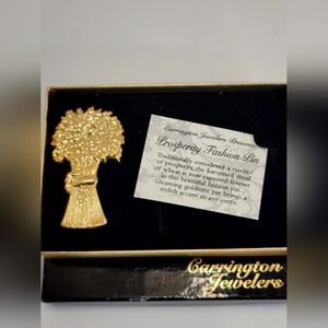Carrington Jewelers Prosperity Fashion Pin Goldtone Vintage